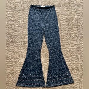 NATURAL LIFE Blue Patterned Flare Pants